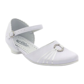 Escarpins communion ballerines Miko 710 blanc blanche 1