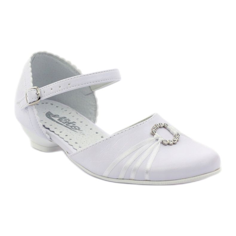 Escarpins communion ballerines Miko 710 blanc 1