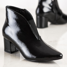 Bottines laquées VINCEZA noir 1