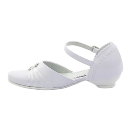 Escarpins communion ballerines Miko 710 blanc blanche 2