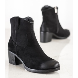 Bottes en daim Vinceza confortables le noir 4