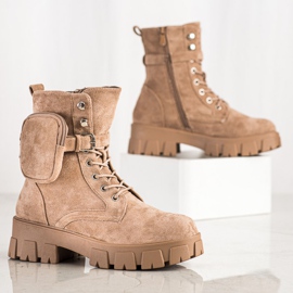 Travailleurs en daim avec poche VINCEZA beige 3