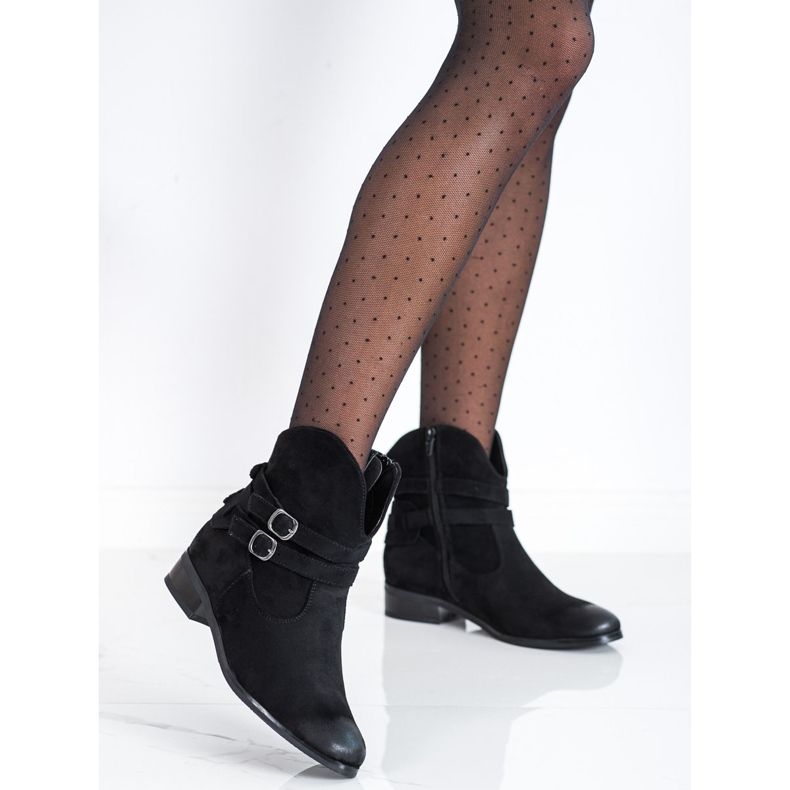 Santiags VINCEZA à boucles le noir 2