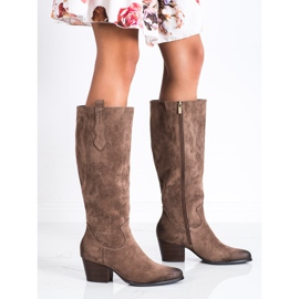 Bottes confortables en daim VINCEZA brun 2