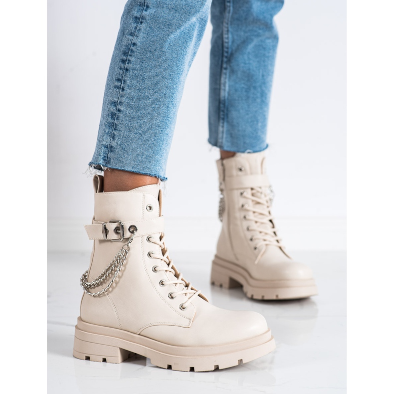 Bestelle Travailleurs à la mode avec chaîne beige 2