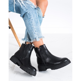 Evento Bottes confortables avec une fermeture éclair le noir 3
