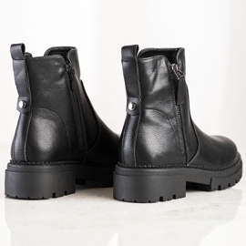 Evento Bottes confortables avec une fermeture éclair le noir 1
