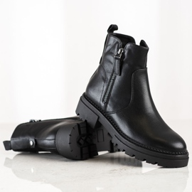 Evento Bottes confortables avec une fermeture éclair le noir 4