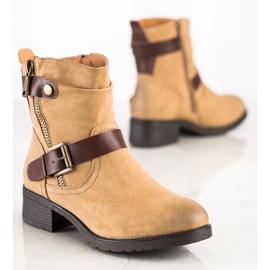 Sabatina Bottes de travail en cuir écologique marron brun 1