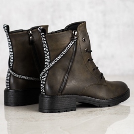 Bottes avec une ceinture Vinceza décorative vert 3