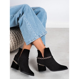Seastar Bottes élégantes avec une chaîne le noir 2