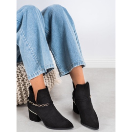 Seastar Bottes élégantes avec une chaîne le noir 3
