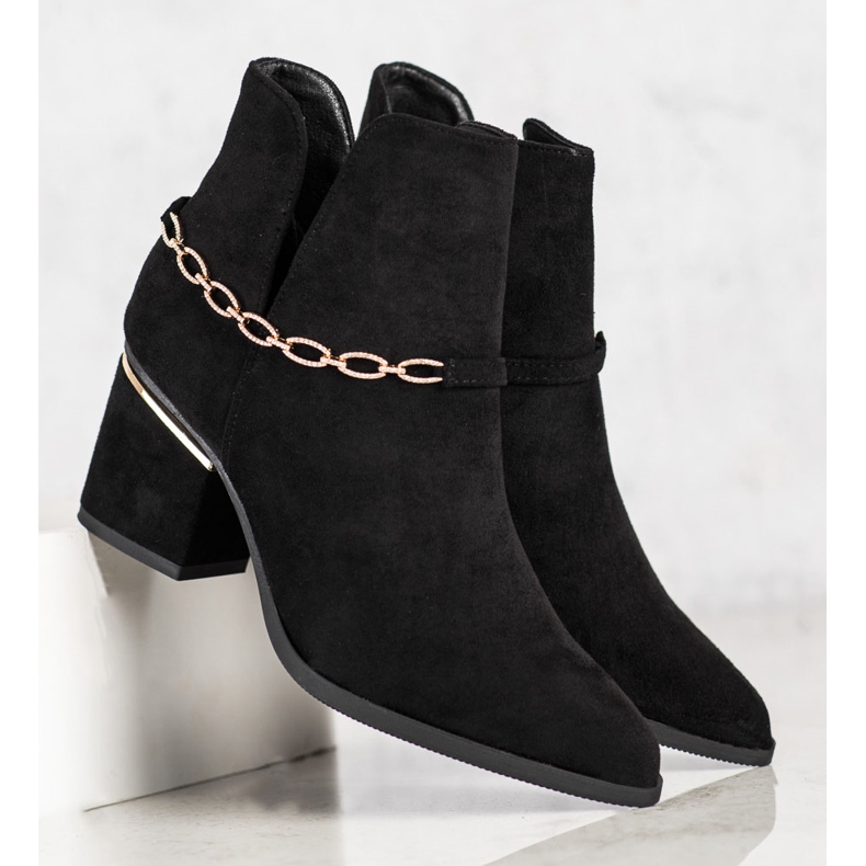 Seastar Bottes élégantes avec une chaîne noir 1