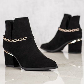Seastar Bottes élégantes avec une chaîne le noir 4