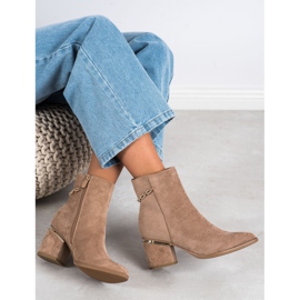 Seastar Bottines En Daim Avec Chaîne beige 2