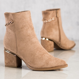 Seastar Bottines En Daim Avec Chaîne beige 3