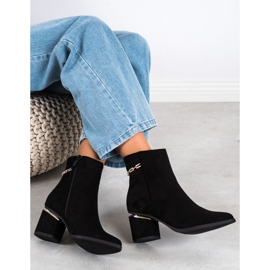 Seastar Bottines En Daim Avec Chaîne le noir 4