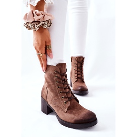 Vinceza Bottines à Talons Femme Chaud Daim Beige Dunaff brun 1