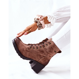 Vinceza Bottines à Talons Femme Chaud Daim Beige Dunaff brun 6
