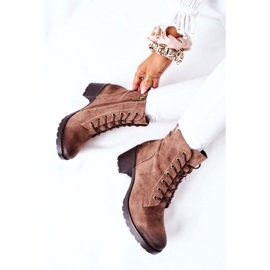 Vinceza Bottines à Talons Femme Chaud Daim Beige Dunaff brun 7