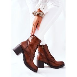 Vinceza Bottines Chaudes Femme À Talons Camel Dunaff brun 1