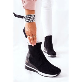 Vinceza Boots femme sur un coin Noir Greenfort 1