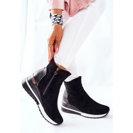 Vinceza Boots femme sur un coin Noir Greenfort 2
