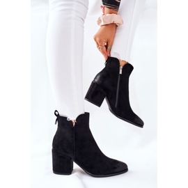 Vinceza Bottines Femme à Talon Daim Noir Carrick le noir 4