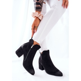 Vinceza Bottines Femme à Talon Daim Noir Carrick le noir 3