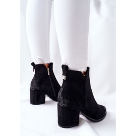 Vinceza Bottines Femme à Talon Daim Noir Carrick le noir 5