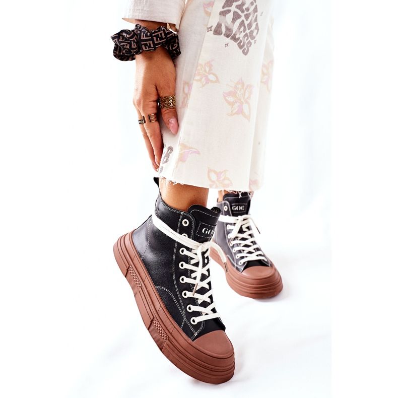 Baskets hautes isolantes pour femmes GOE II2N4033 Noir brun le noir 1