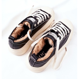 Baskets isolées pour femmes GOE II2N4035 Noir blanche 8