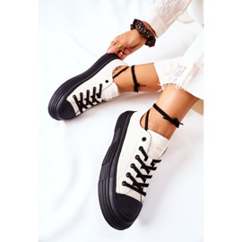 Baskets chaudes pour femmes GOE II2N4036 Blanc blanche le noir 8