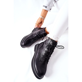 Bottes en cuir pour femmes GOE II2N4014 Noir le noir 8