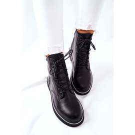 Bottes en cuir pour femmes GOE II2N4014 Noir le noir 9