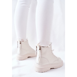 Bottes en cuir pour femmes GOE II2N4013 Blanc blanche 6