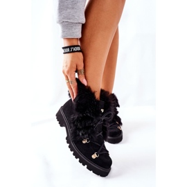 Bottes En Cuir Velours Pour Femmes Nicole Noir 2680/028 1