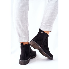 Bottes Jodhpur classiques pour femmes en daim noir chiné 1