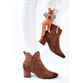 Vinceza Bottines Femme Daim Beige Brinlack brun 4