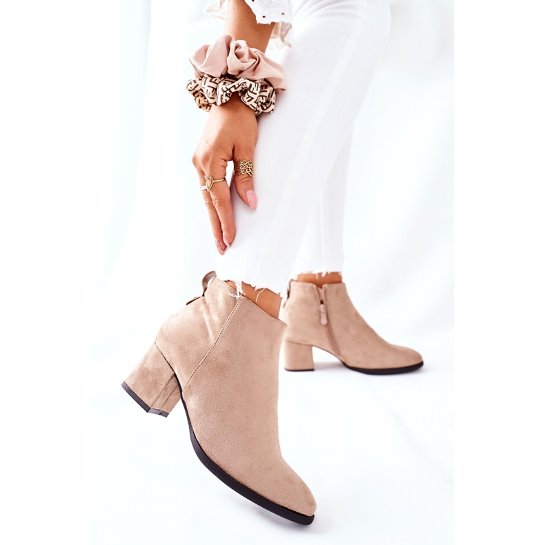 Vinceza Bottes en daim pour femmes Beige Ardmore 2