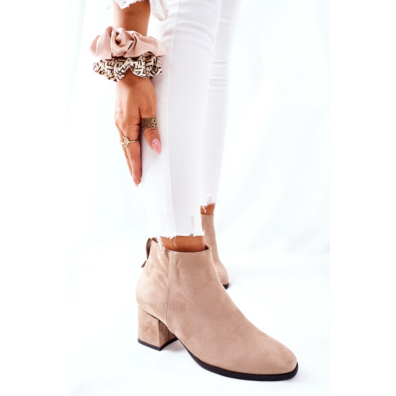 Vinceza Bottes en daim pour femmes Beige Ardmore 1