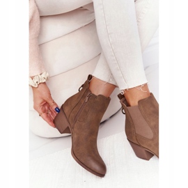 PJ1 Bottes chaudes pour femmes Jodhpur Heel 20Y8014-6 brun 5 PJ1 Bottes chaudes pour femmes Jodhpur Heel 20Y8014-6 brun 5