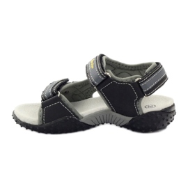American Club Sandales velcro avec empiècement en cuir américain 1618 ['jaune, 'gris', 'noir'] gris 2