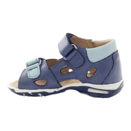 Sandales en cuir Bartuś bleu 2