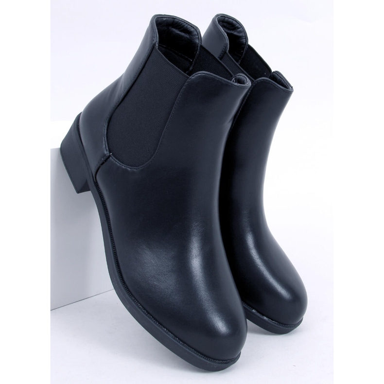 BM Bottines Chelsea classiques noires pour femmes 6217 Noir 1