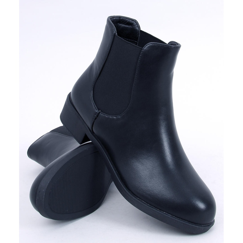 BM Bottines Chelsea classiques noires pour femmes 6217 Noir 2