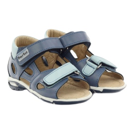 Sandales en cuir Bartuś bleu 4