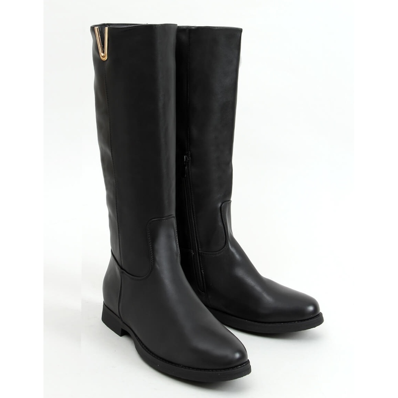 Bottes cavalières femme noires YY6787 Noir 1