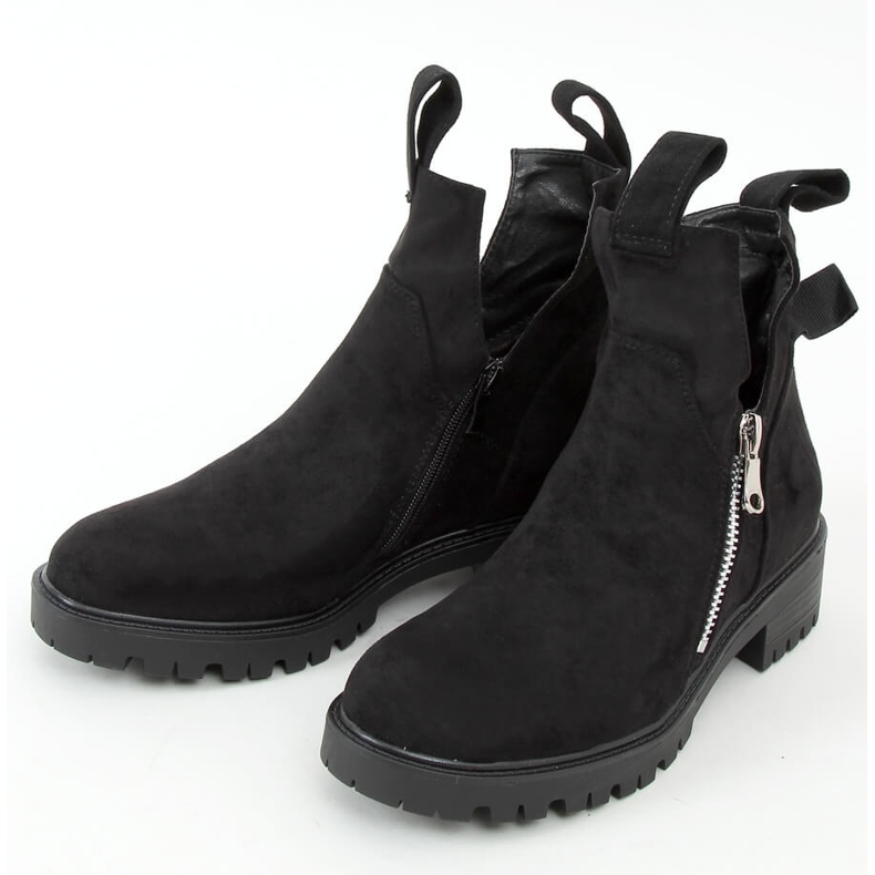 Bottines noires à découpes découpées SP150 Black le noir 1