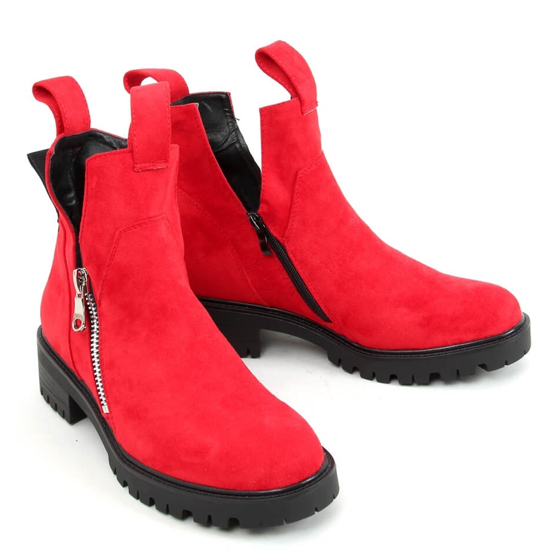 Bottines découpées rouges SP150 Rouge 1